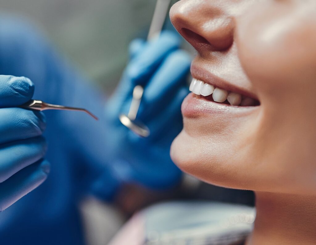 woman at the dentist